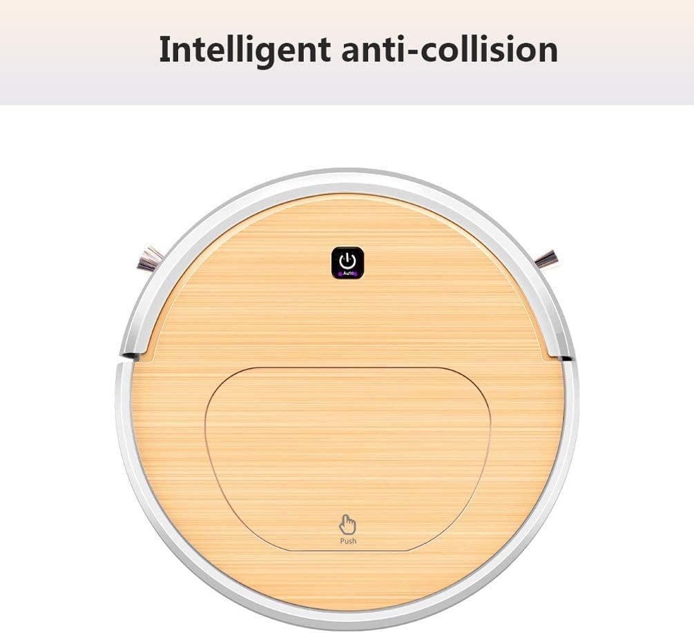 Robot Vacuum Cleaner Sweeping Robotic Robot Vacuum, Intelligent Automatic Sweeping Mopping Vacuuming for All Types of Floor Anti-Fall-Orange (Color : Orange) (Orange)