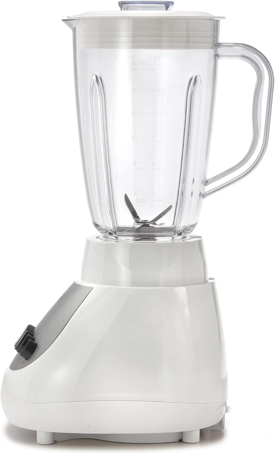 Dominion D4001WP Countertop Blender with 48oz Plastic Jar, 10-Speed Settings, Pulse Function, Sharp Stainless Steel Blade, White