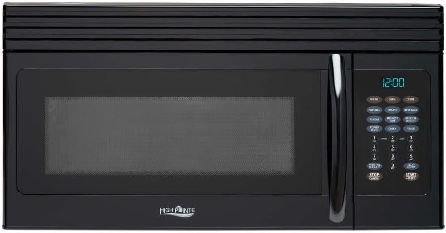 Microwave Oven 1.5 Cu Ft 900-1450W Over The Range Convection Black 120V