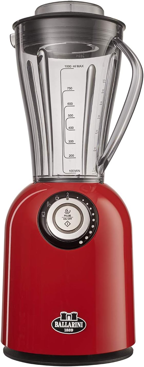 Ballarini Tesoro Countertop Blender - Cherry Red, Made in Italy