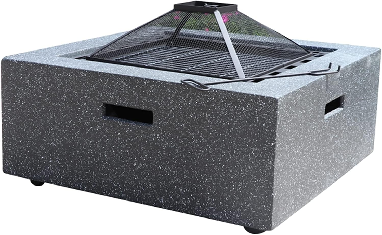 Fire Pits Outdoor 71cm Garden Terrace Heavy-Duty BBQ Table, Outdoor Cooking Fire Pit, Burning Fire Bowl, Multi-Function Heating Fireplace