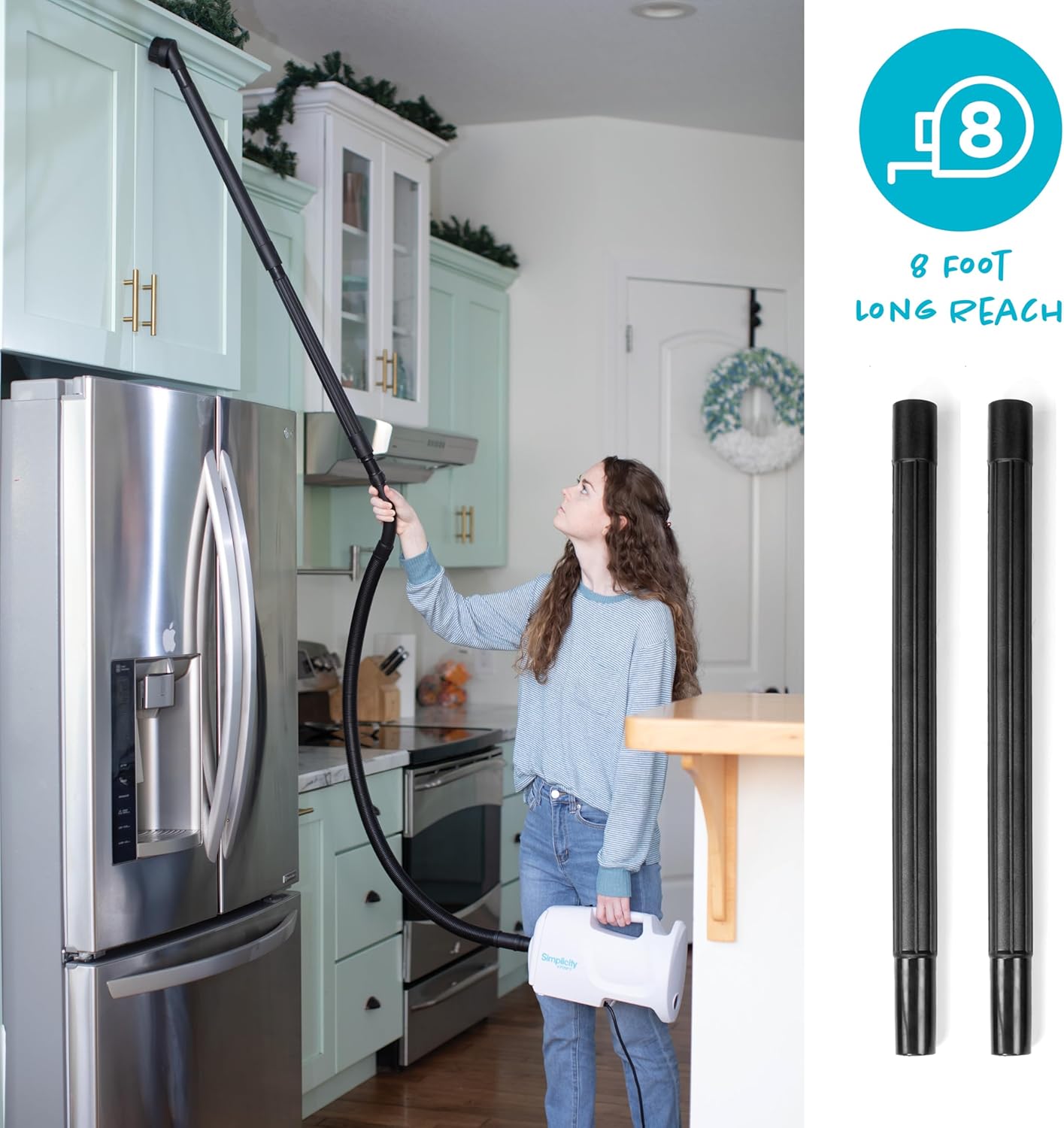 Simplicity Vacuums Handheld Canister Vacuum with Carry Strap for Hard Floors and Rugs, Car Detailing Vacuum Cleaner, S100