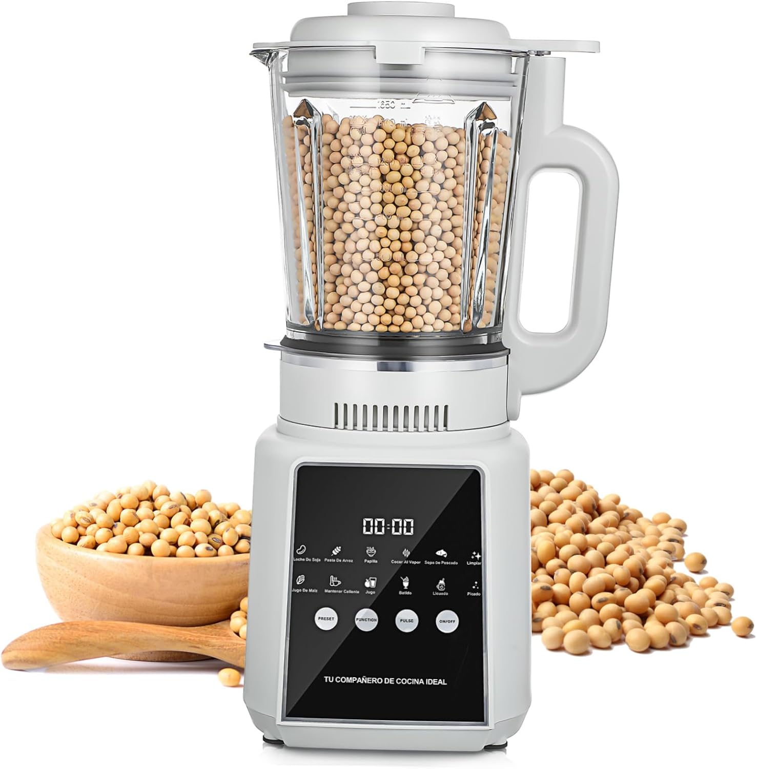 Mikinona 110v High-speed Electric Food Blender for Smoothies and Juices Non-stick Countertop Blender with Self-cleaning Function and Low-noise Operation for Family Meal Prep