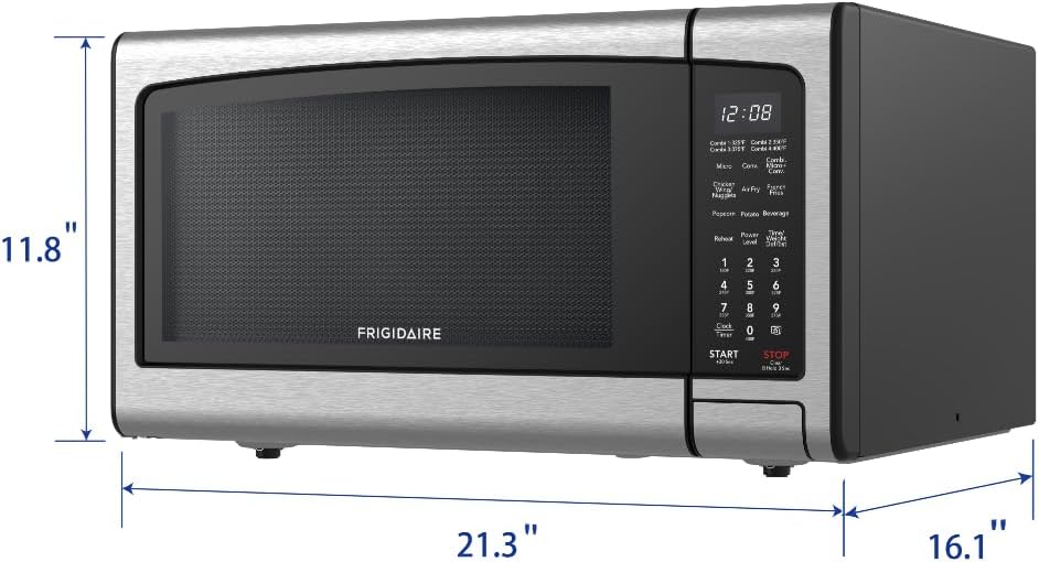 FRIGIDAIRE 1.2 cu ft Microwave, Digital Air Fryer, Convection Oven, Combo-Fry with XL Capacity, Stainless Steel Finish