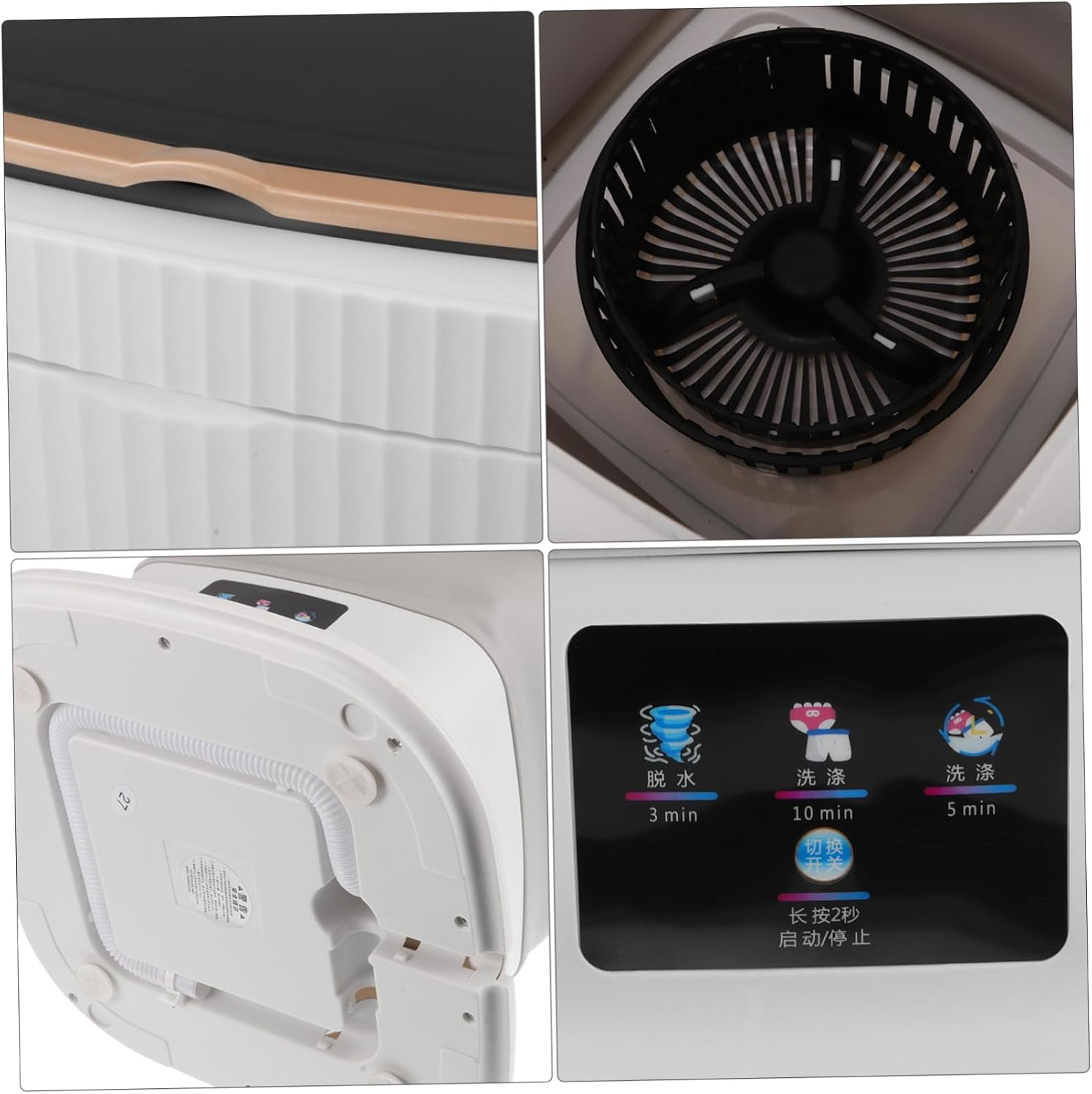 TEHAUX Portable Mini Washing Machine Washer Dryer Efficient for Clothes Socks and Underwear for Apartments and Travel