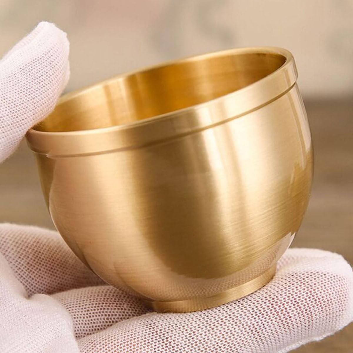 Brass Tea Cups Small Household Teacup Set Vintage Design Stable Metal Water Mug for Tea Coffee