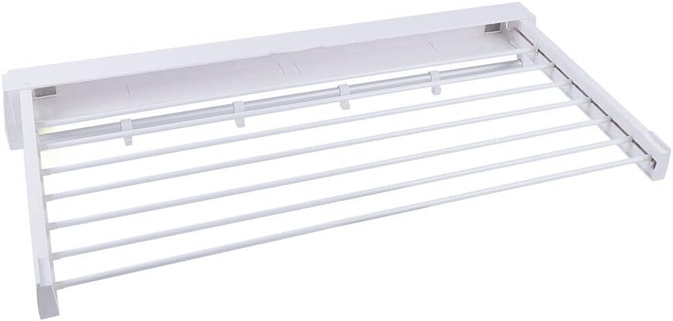 Xuthusman Wall-Mount Clothes Storage Drying Rack Retractable Dryer Hanger for Bathroom,Balcony,Closet and Laundry Room White