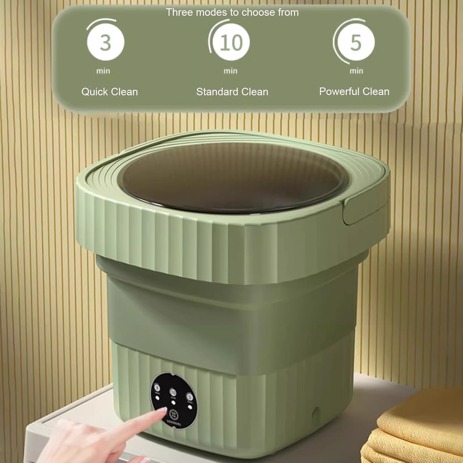 2-in-1 Portable Mini Washing Machine & Spin Dryer, Foldable Compact Washer for Baby Clothes, Delicates, Socks, Underwear - Green, 11L Capacity, Ideal for Travel & Small Spaces (Purples 11L)