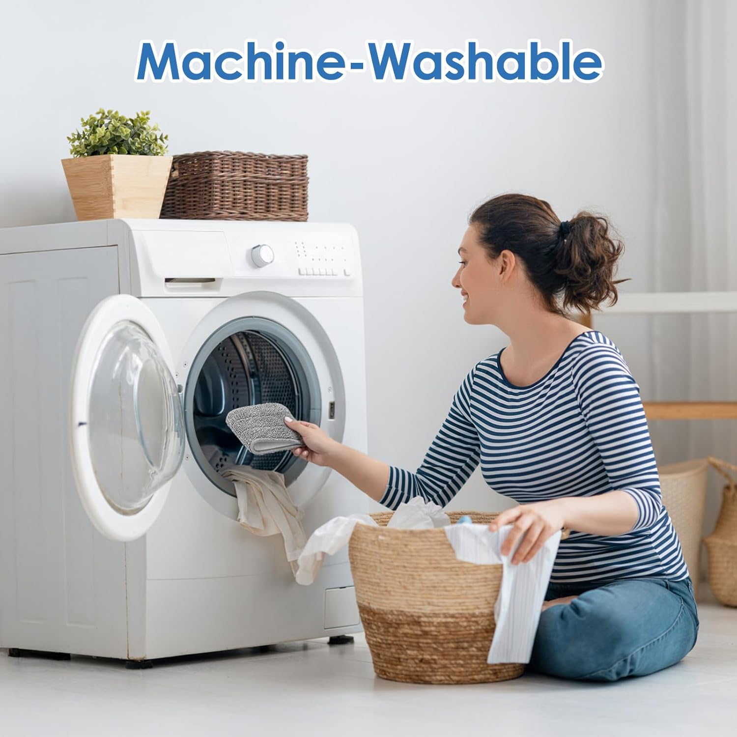 FEPPO 2-in-1 Steam Mop & Handheld Cleaner Bundle with 10-in-1 Accessories & 6 Washable Pads (Includes 4 Extra Pads) - 1300W Powerful Steamer for Floors, Hardwood, Tile, Grout, Windows, Kitchen, Bath