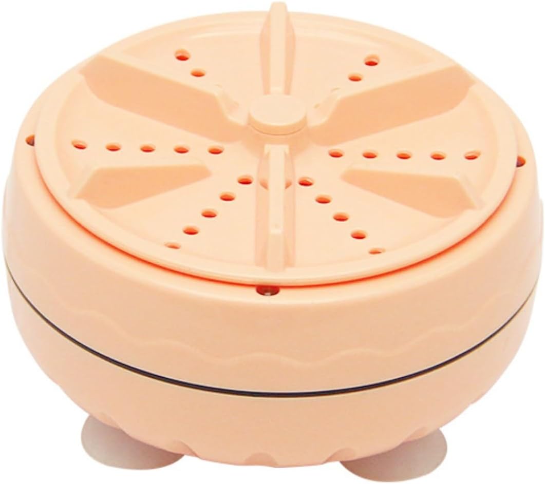 Generic Portable Washing Machine, Front Load, Ultrasonic Mini Multifunctional Washer, Fully Automatic, Efficient, Turbo, Pink