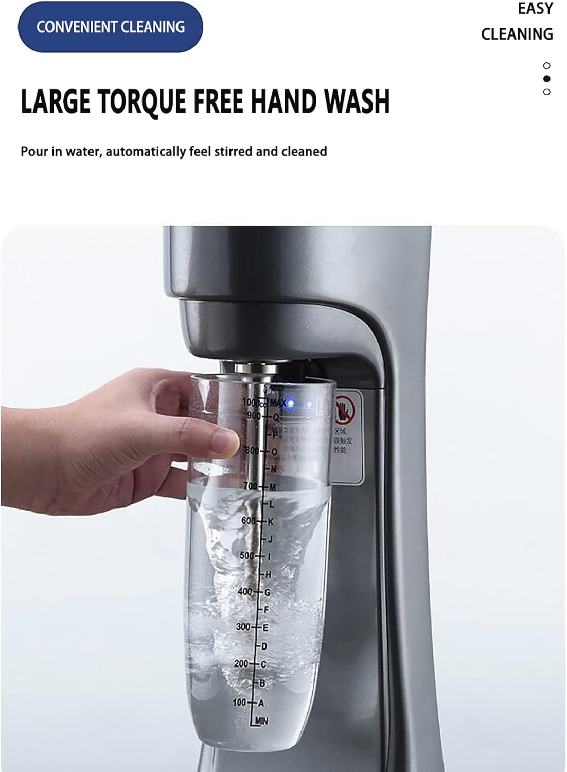 Smart Milkshake Blender, 1000ML Commercial Pearl Milk Tea Beverage Ice Cream Smoothie Milkshake Machine, Automatic Sensing Function, 5-Speed Adjustment