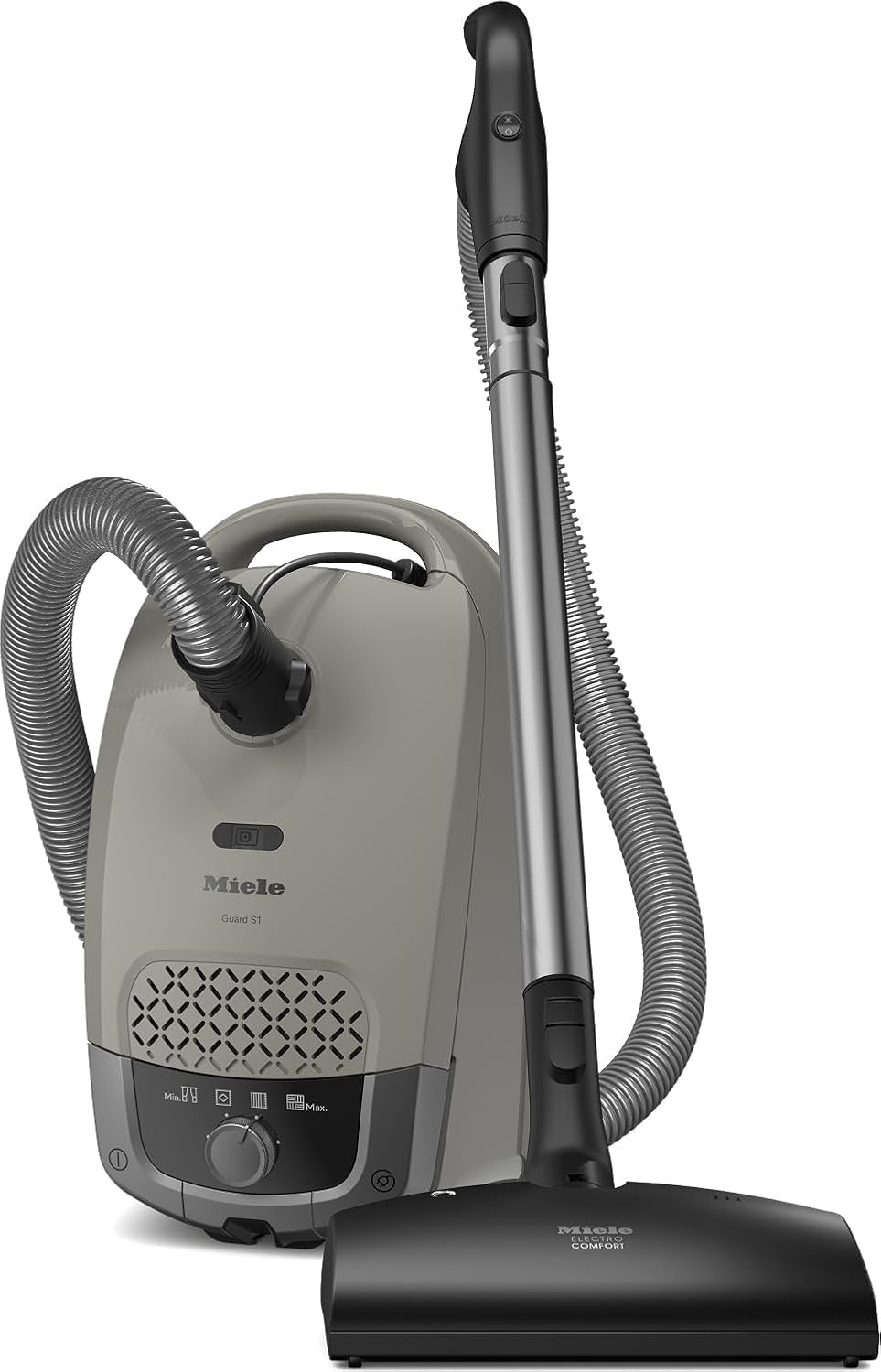 Miele Guard S1 Electro Bagged Canister Vacuum Cleaner, AirClean Plus Filtration, SEB 217-3 Electrobrush & SBB 300-3 Parquet Twister, 1200W Powerful Suction, Compact & Lightweight, Casa Grey