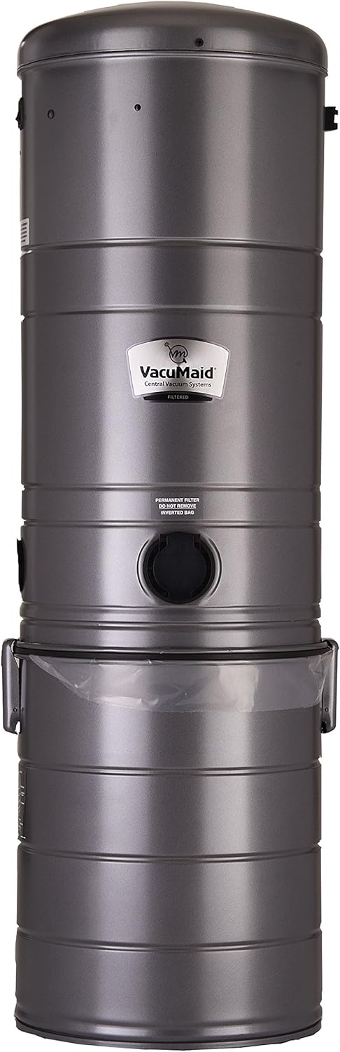 VacuMaid SR14 Inverted-Bag Central Vacuum Power Unit — 740 Airwatts, 138 CFM, 138″ Waterlift for Homes up to 6,000 sq ft
