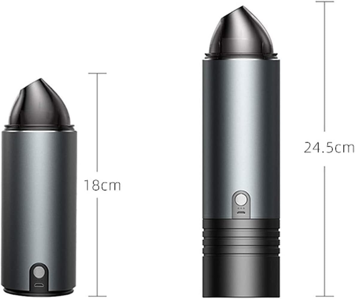 Portable Cordless Car Vacuum, Wet/Dry Handheld Auto Vacuum Cleaner with 5300pa Strong Suction, USB Rechargeable Mini Car Cleaning for Home Office Cleaning (Color : Gray)