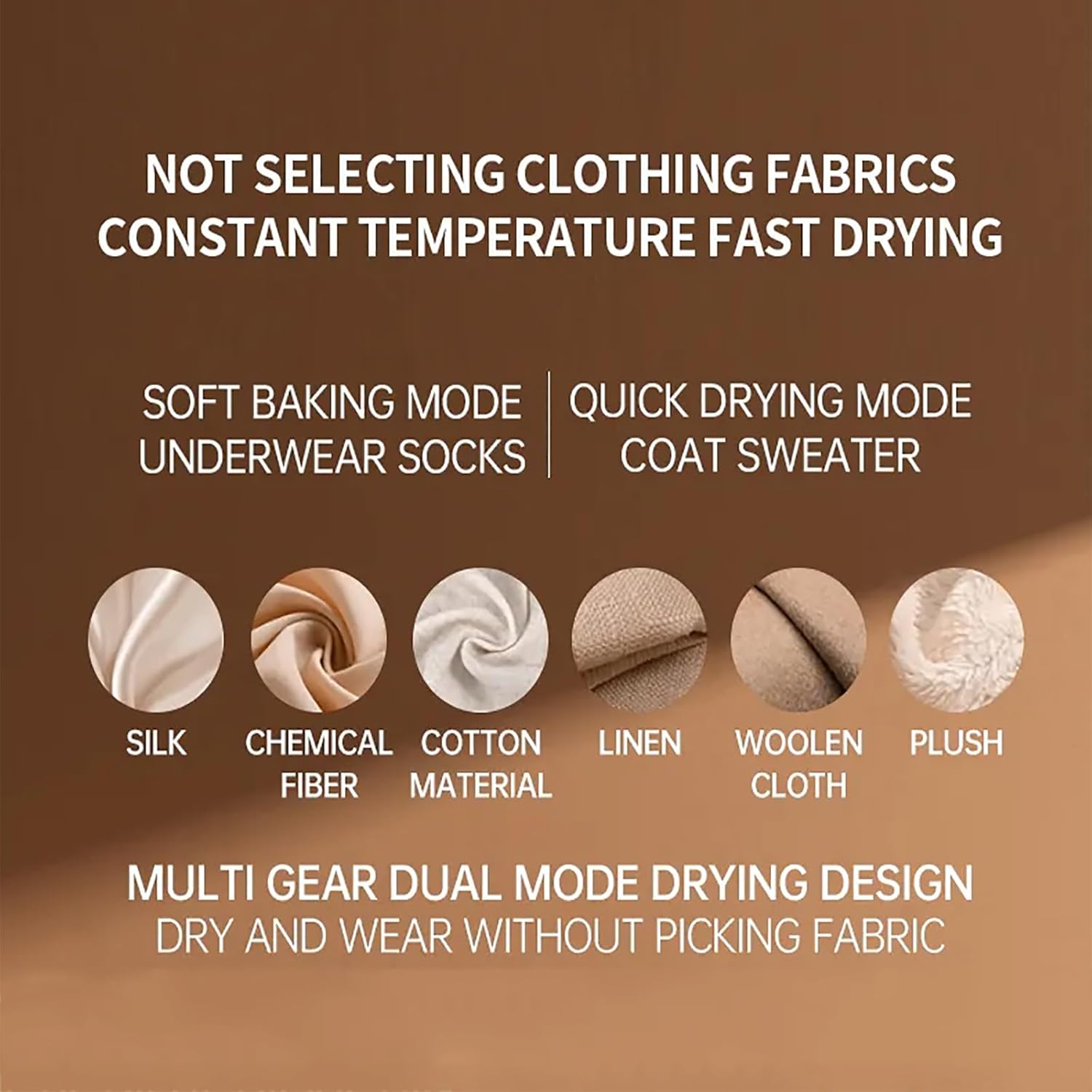 Portable Dryers for Apartment, Electric Clothes Drying Machine with LCD Touch Screen, 360℃ Circul Ation Drying and 2 Level Strong Adjustable, Intelligent Timing Design and Easy To Carry, For Home