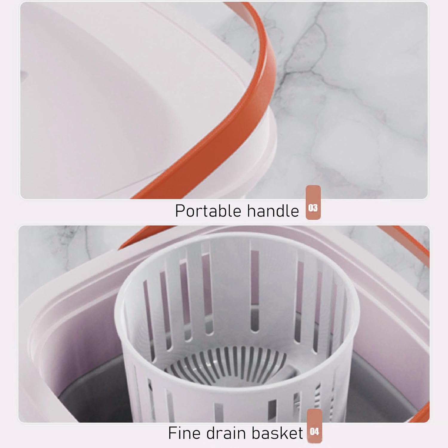 Portable Washing Machine, 6L Foldable Automatic Washing Machine, with LCD Panel Display, Built in Spin Dryer for Baby Clothes, Underwear Or Small Items, Apartment, Laundry Room, Camping(Pink)