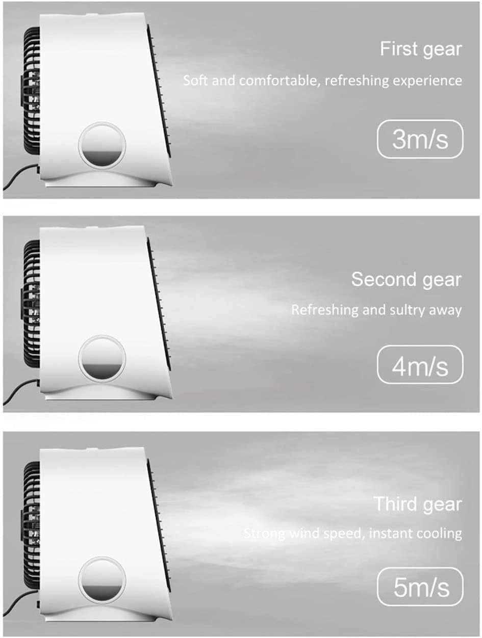 Mini Air Conditioner Fan, Portable Air Conditioner, Portable Desktop Cooling Fan, Personal Table Air Conditioner Fan for Small Room Office Camping (Color : Green)