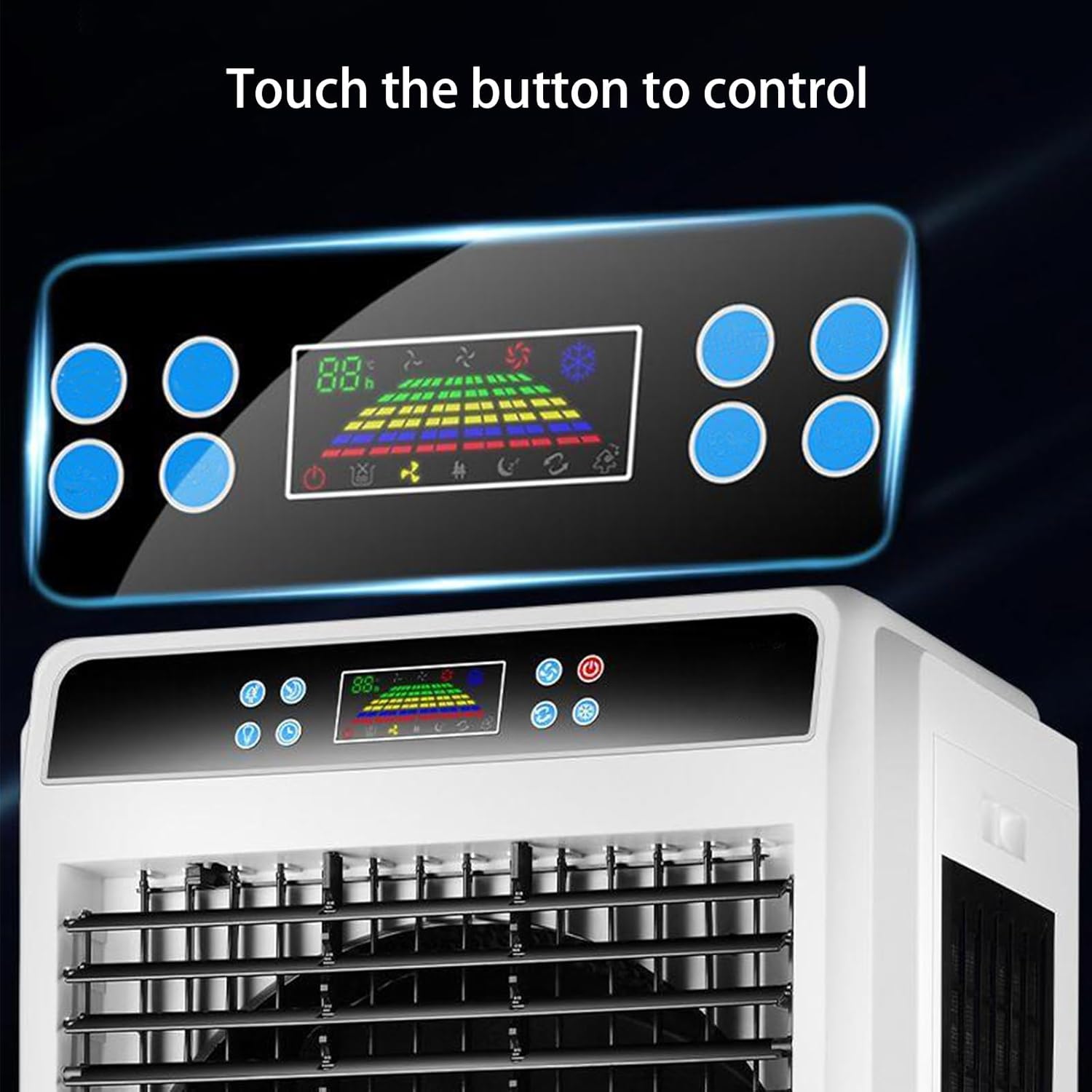 Portable Air Conditioners, Evaporative Air Cooler with Remote and Water Tank, Personal Swamp Cooler for Room Office Family