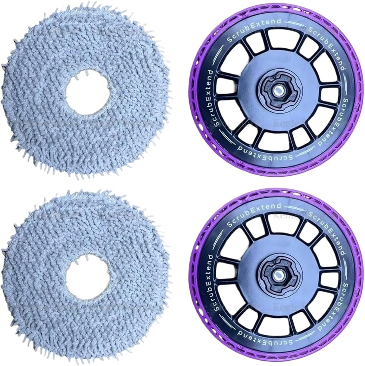 Robot Vacuum Cleaner Replacement Part Spare Original Mop Holder, Pad For Eureka J15 Pro Ultra(2 Holder and 2 Pad)