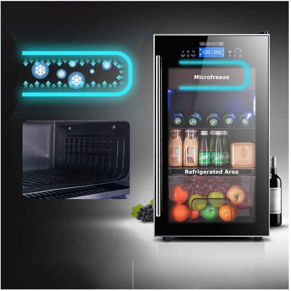 Built-in Wine Cooler with Dual Cooling Zones, Free-Standing Beverage Refrigerator with Glass Door, Beverage Refrigerator for Home Bar or Office