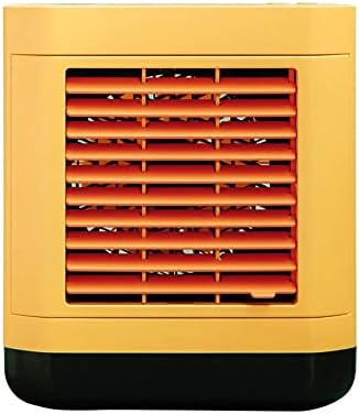 Portable Air Conditioner, Evaporative Air Cooler, Small Cooling Fan, 3 Speeds, 2000mAh Battery Powered & USB Rechargeable Mini Air Conditioner for Room Camping Car Office (Color : Yellow)