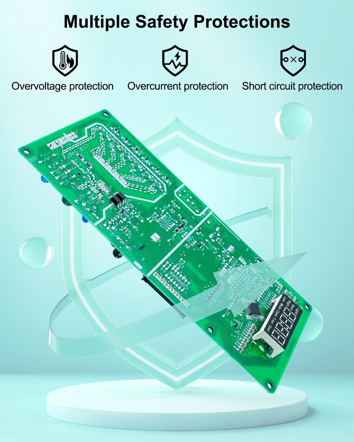 WB27X29801 Microwave Main Control Board Fits for GE Microwaves JNM3163RJ5SS JVM3162RJ5SS, Replaces WB27X38153 4586374 AP6327864 PS12299300 Microwaves Parts