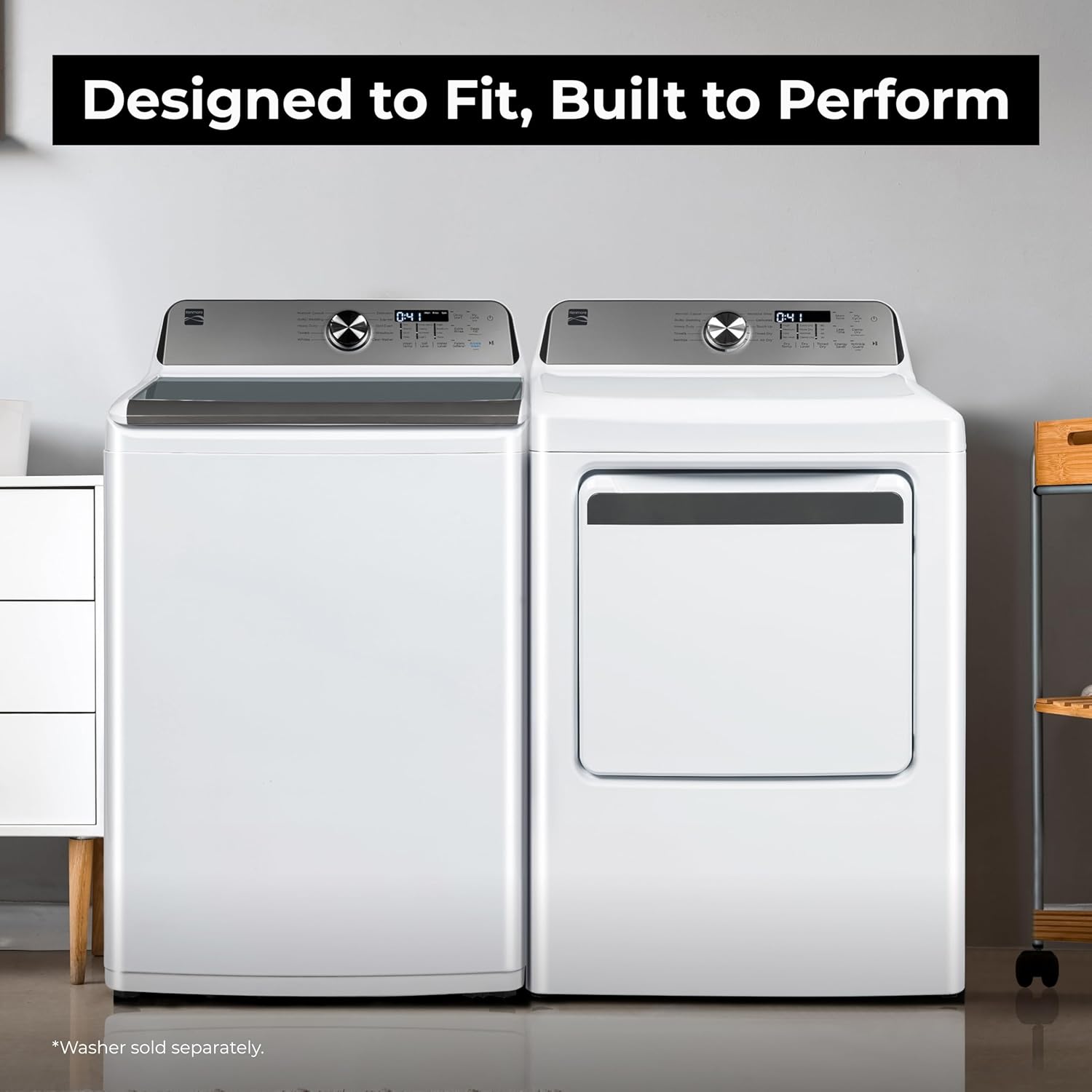 Kenmore 7.0 cu. ft. Front Load Electric Dryer - with Guard to Reduce Wrinkles & Static - Smart Sensor Drying - LED - White