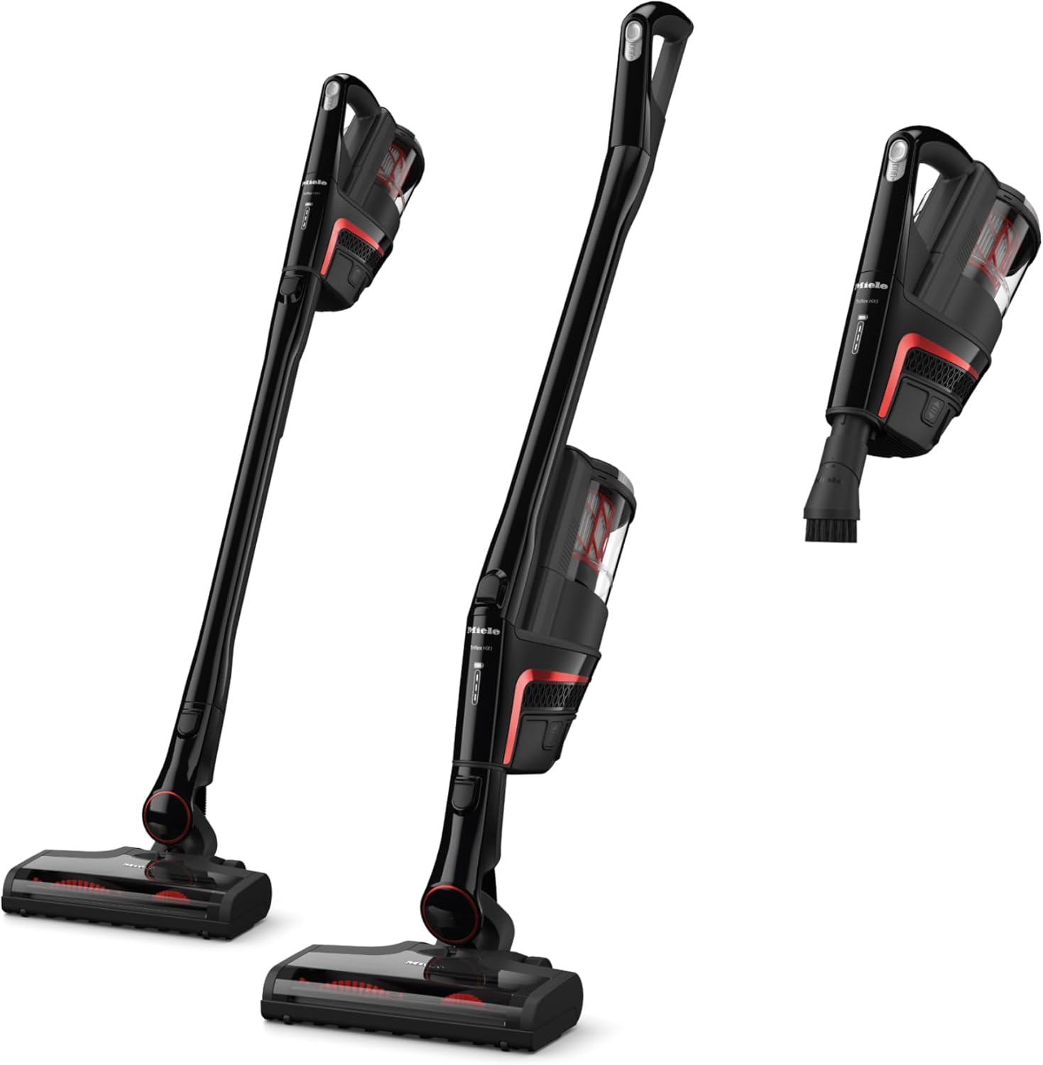 Miele Triflex HX1 Plus Cordless Stick Vacuum Cleaner, 60 min runtime, Obsidian Black / Red