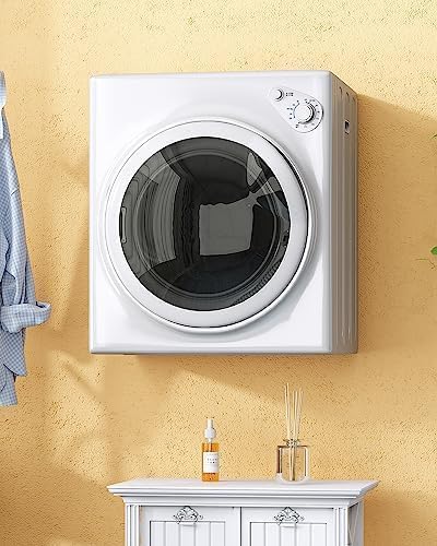 Portable Clothes Dryer,13LBS Dryer with Stainless Steel Tub,110V Electric Portable Clothes Dryer and 4 Mechantical Drying Modes,Timer (White)
