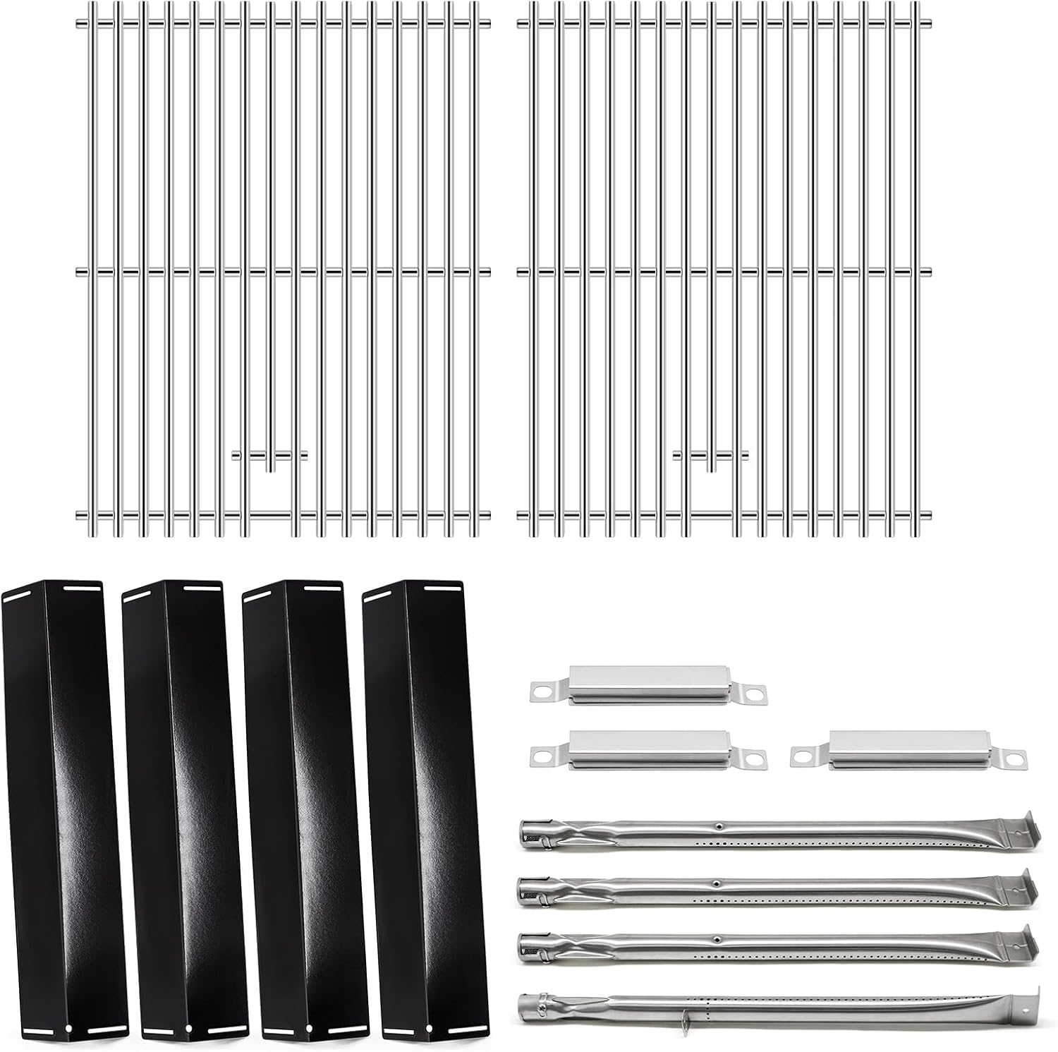 Adviace Grill Replacement Parts for Charbroil 463211514 463211513 463211512 463211516 4 Burner Grills, Grill Grate, Heat Tent, Grill Burner and Carryover Tube for Char-Broil 463211514 Classic Grill
