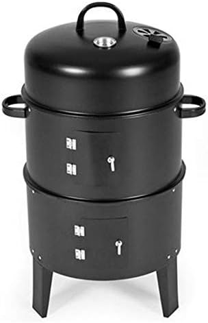 Grills Metal 3 in 1 BBQ Grill Roaster Smoker Steamer Barbecue Grill Portable Outdoor Camping Charcoal Stove Cooking Tools Accessories