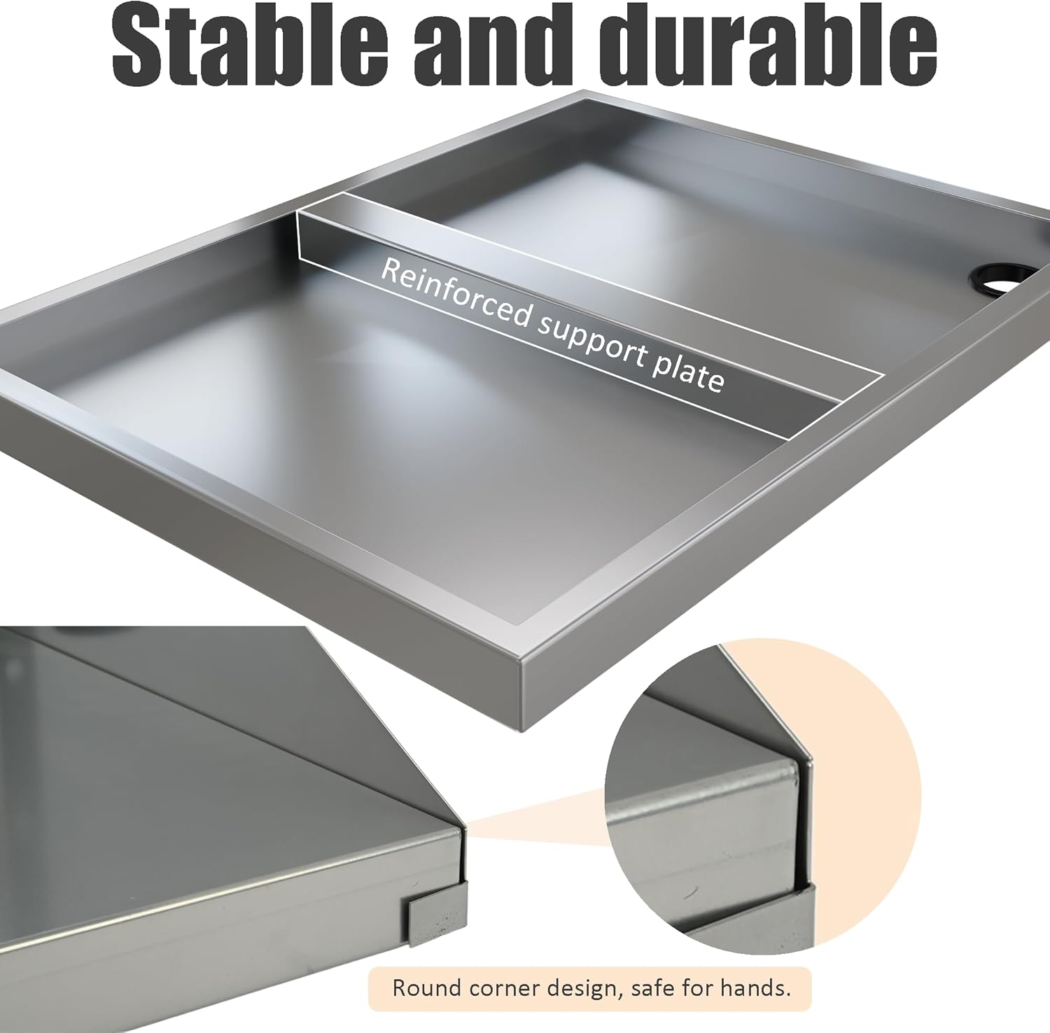 Stainless Steel Microwave Shelf Wall Mount 18