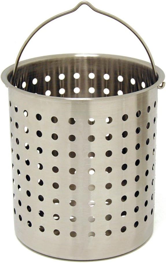 Bayou Classic B136, 36-Qt. Stainless Perforated Basket