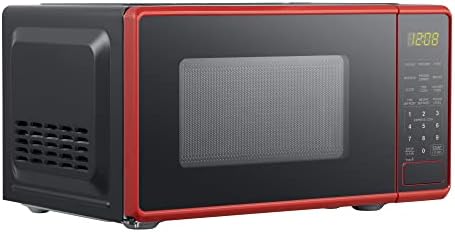 NAXXY Cu ft Compact Countertop Microwave Oven, Red 30-second one-touch option