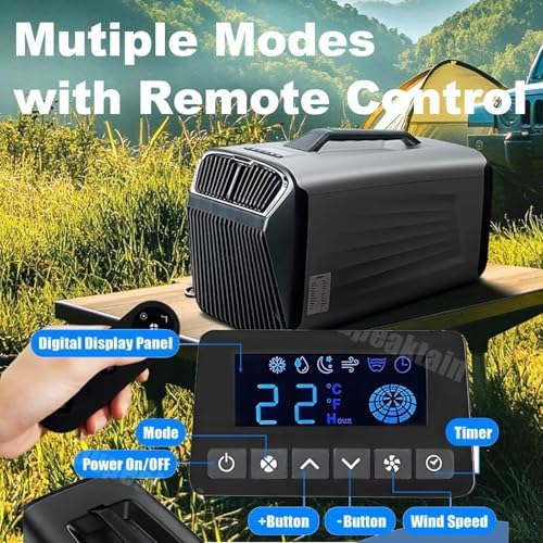 4-in-1 Portable Air Conditioner 5400BTU Cooling & 5600BTU Heating, Energy-Efficient AC Unit with Dehumidifier, Fan & Sleep Mode for Home, RVs & Camping, Green