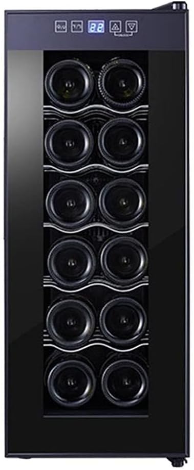 35L Wine Cooler, 12-Bottle Constant Temperature Refrigerator, Independent Wine Cellar for Household Beverage Storage, Wind Cooling,