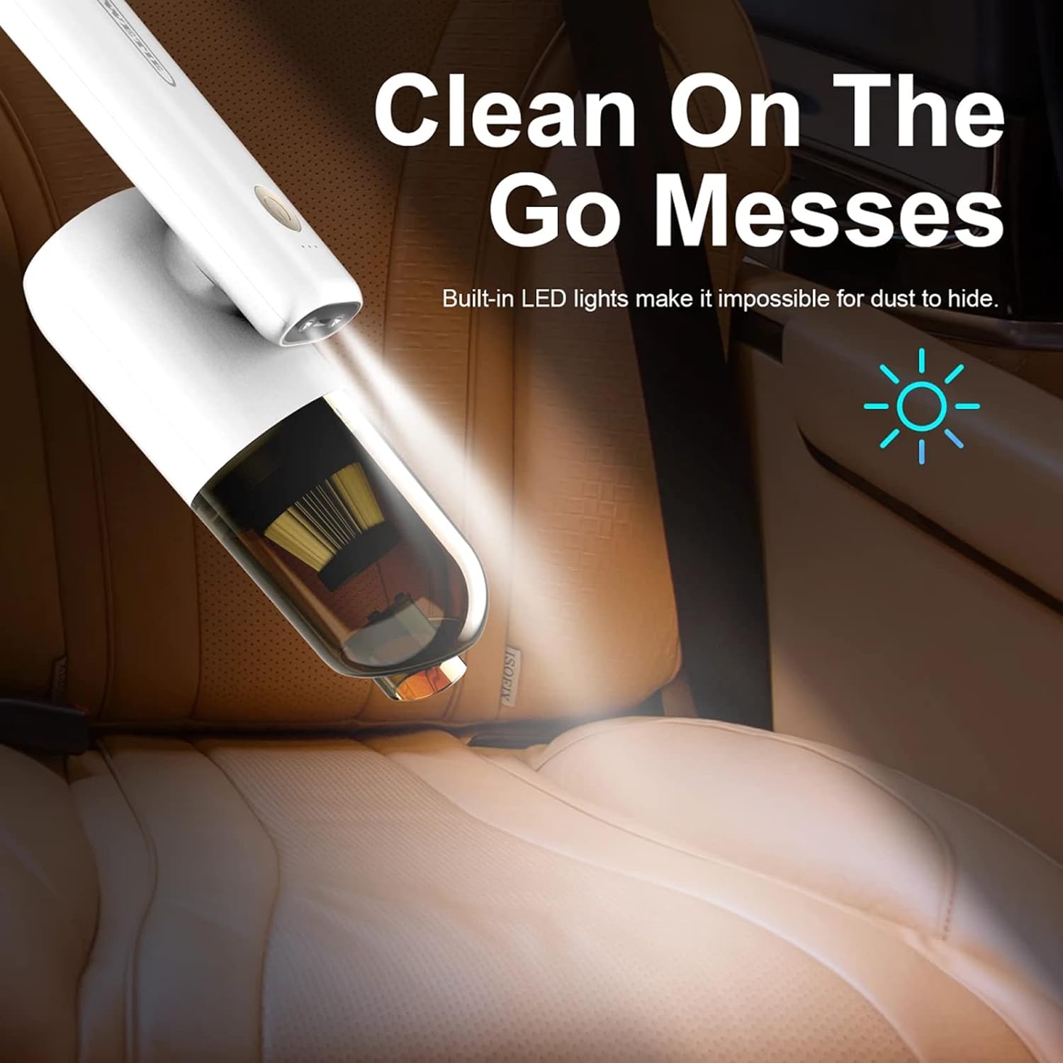 10000Pa Keyboard Vacuum Portable Handheld Vacuum Cleaner Cordless Rechargeable Car Vacuum Mini Keyboard Cleaner Kit,White