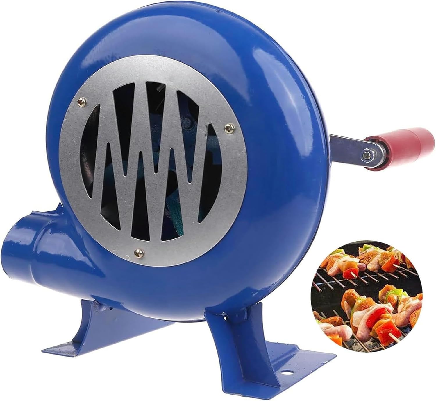 Hand Crank Blacksmith Forge Blower - Iron Gear Popcorn Fan Manual Fan, Starter Flame Exciter with Hand Crank Tool, Outdoor Cooking Barbecue Fire Bellows, for Picnic Camping Stove Accessories(120W)