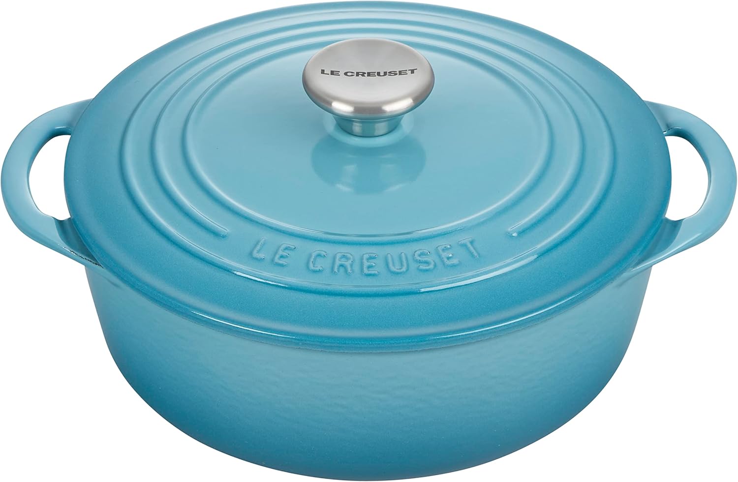 Le Creuset Cast Iron Shallow Round Dutch Oven, 2.75qt, Caribbean