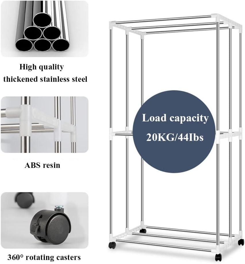 Portable Electric Clothes Dryer Airer,Apartment Clothes Dryer Machine,2300W Foldable Heater Laundry Drying Rack with Remote Control Adjustable Timer Low Noise for House Living Room The New