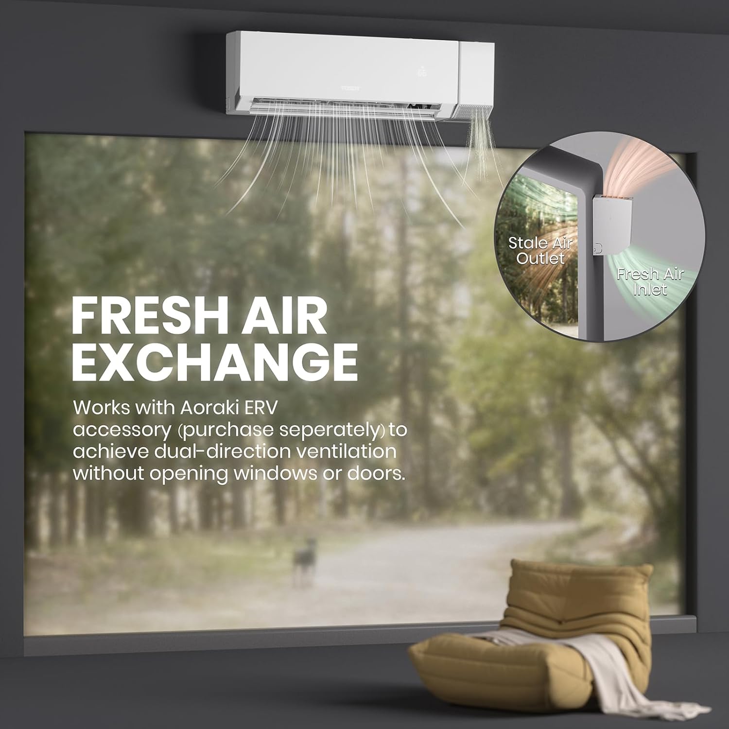 TOSOT 12,000 BTU 24.5 SEER2 Mini-Split Air Conditioner & Heater, Energy Star & Cold Climate Certified, Ductless Inverter AC Unit with WiFi, Supports ERV System, 110-120V, Aoraki Series, White