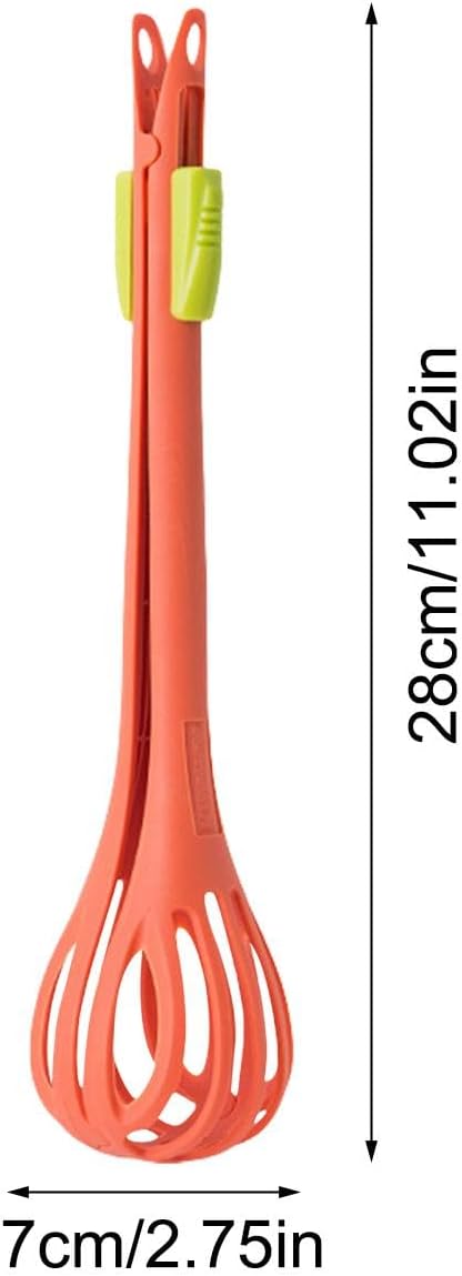 Multifunctional Egg Beater, 2 in 1 Egg Beater Whisk, Household Food Tongs, Handheld Egg Whisk Blender Noodle Clip, Household Kitchen Tool For Gripping, Stirring, Mixing Food