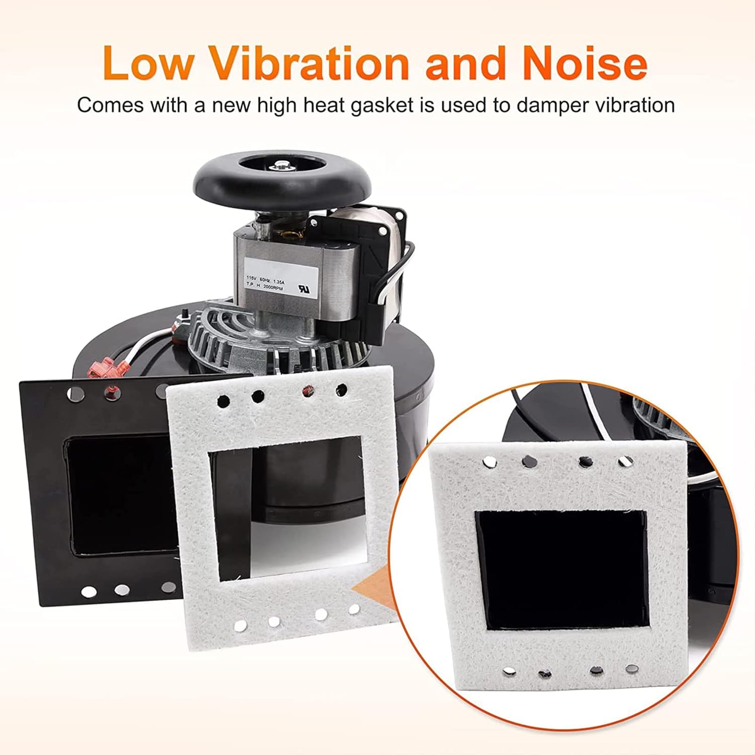 Adviace 80472 80472A Distribution Convection Blower for US Stove 6041 & 6039 & 5500 & 5500M, King 5502M & KP130 & 5500M & 5500, American Harvest 6039 6041, USSC 6039 6041, Ashley AP5660L Pellet Stoves