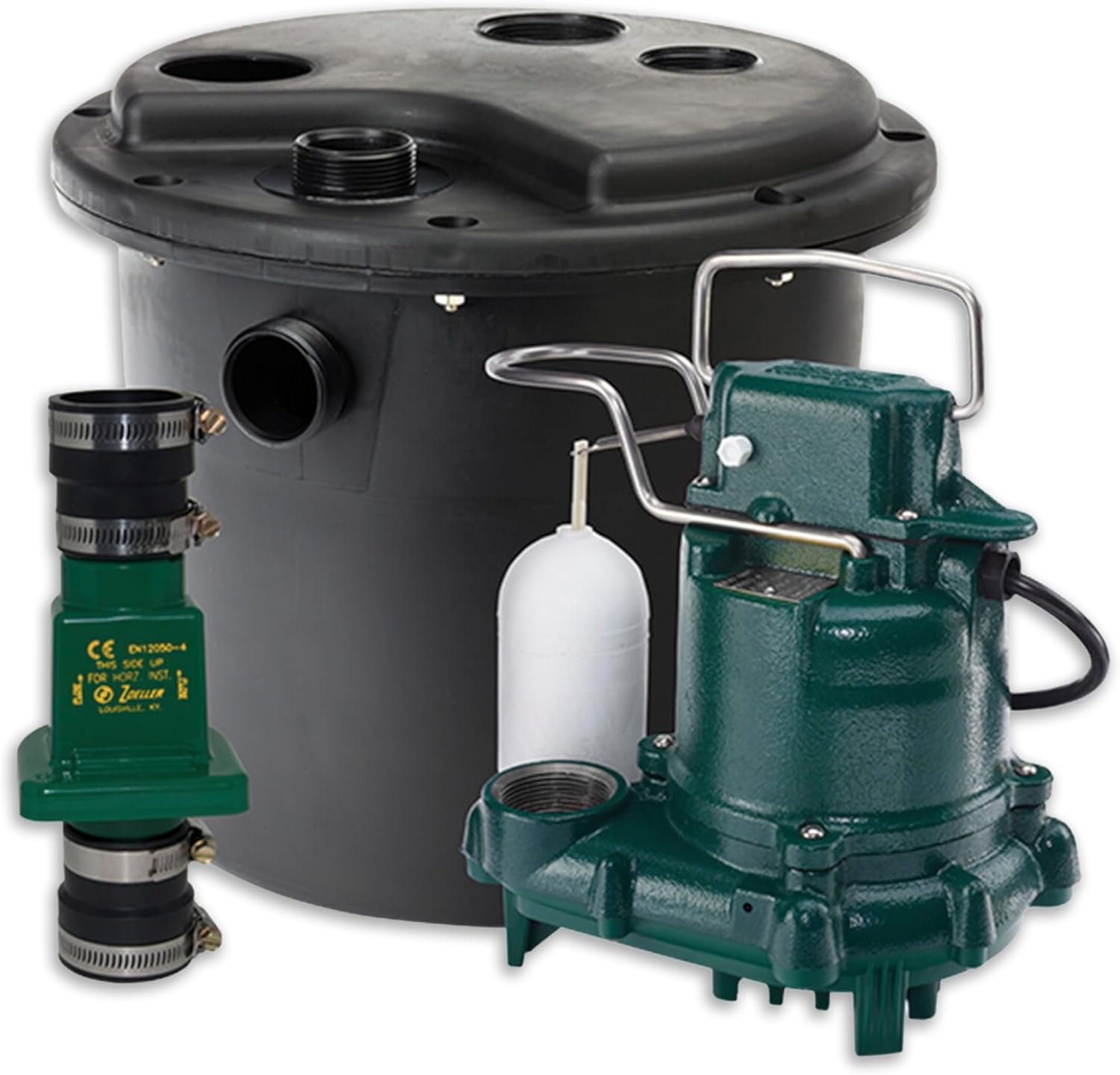 Zoeller 105-001 Automatic Drain Pump System - With 3/10HP Submersible Sump Pump M53 - Utility Pump Ideal for Basements, Wet Bars, Utility Sinks, Dishwashers & Ice Machines - 115V