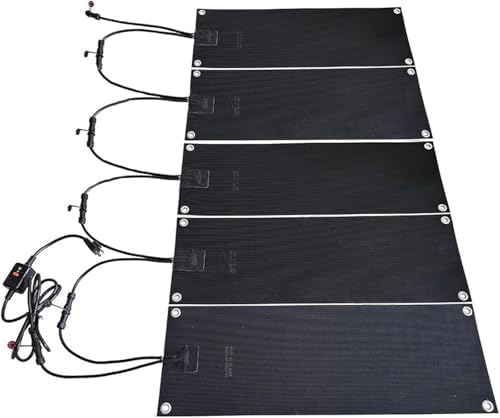 Heated Snow Melting Mat for Winter Outdoor Use, Ice and Snow Heated Pad for Stairs, Steps, Doorways, and Walkways, 10x48inch-5 Pieces