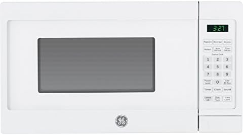 GE Spacemaker Countertop Microwave Oven, 0.7 Cu. FT, 700W with Removable Turntable, 6 Auto Menus, Instant On Controls, Easy Auto or Manual Defrost, Optional Hanging Kit, White
