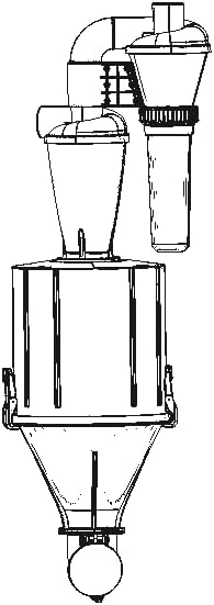 2 in 1 Cyclone Dust Collector Separation Vacuum Cleaner Wall Mounted Wheeled Modes Dust Collector Woodworking Tools Contractor Polish Pollen Ash etc Focusing Small Dust (Whole Rocket Set)