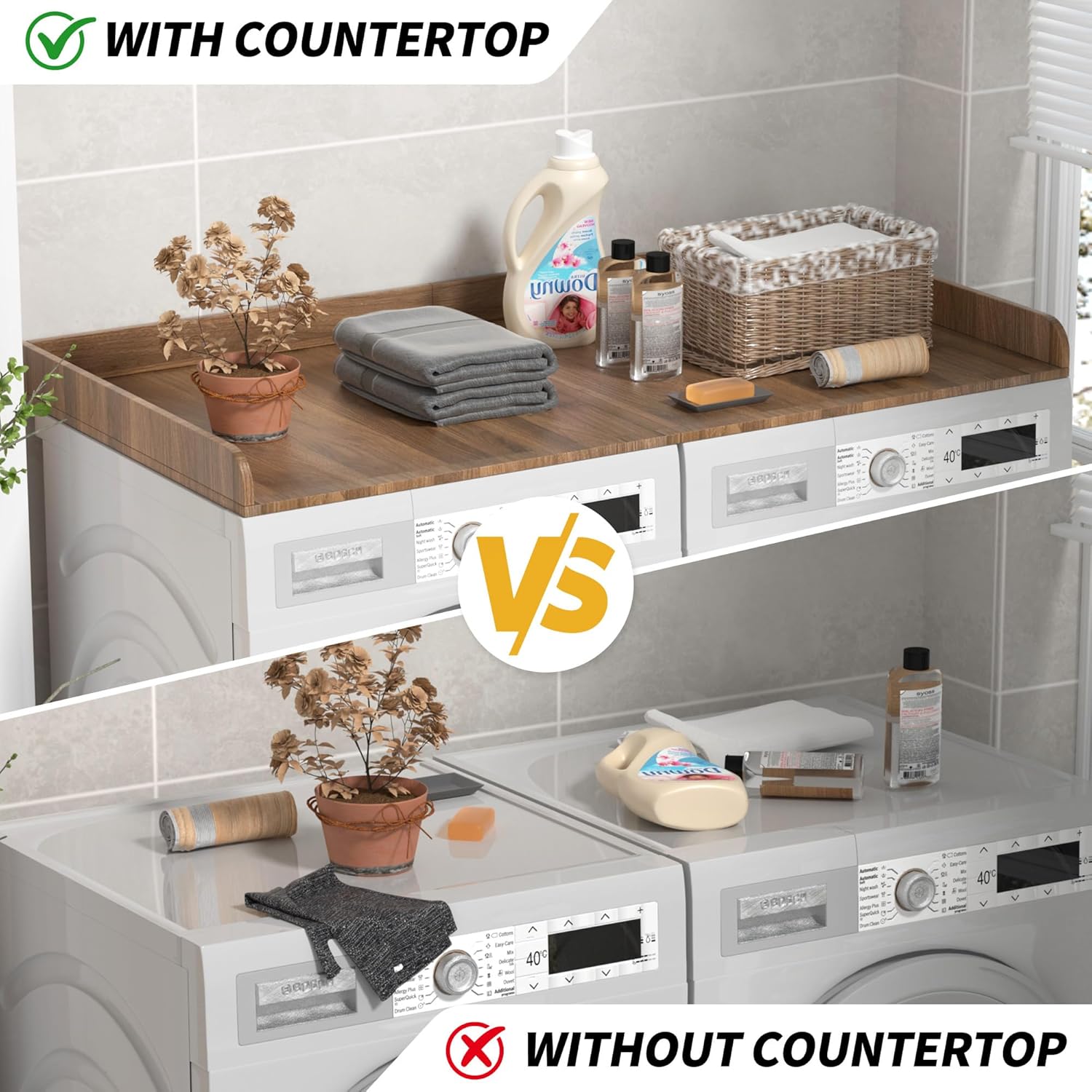 Foldable Washer Dryer Countertop, 27.5