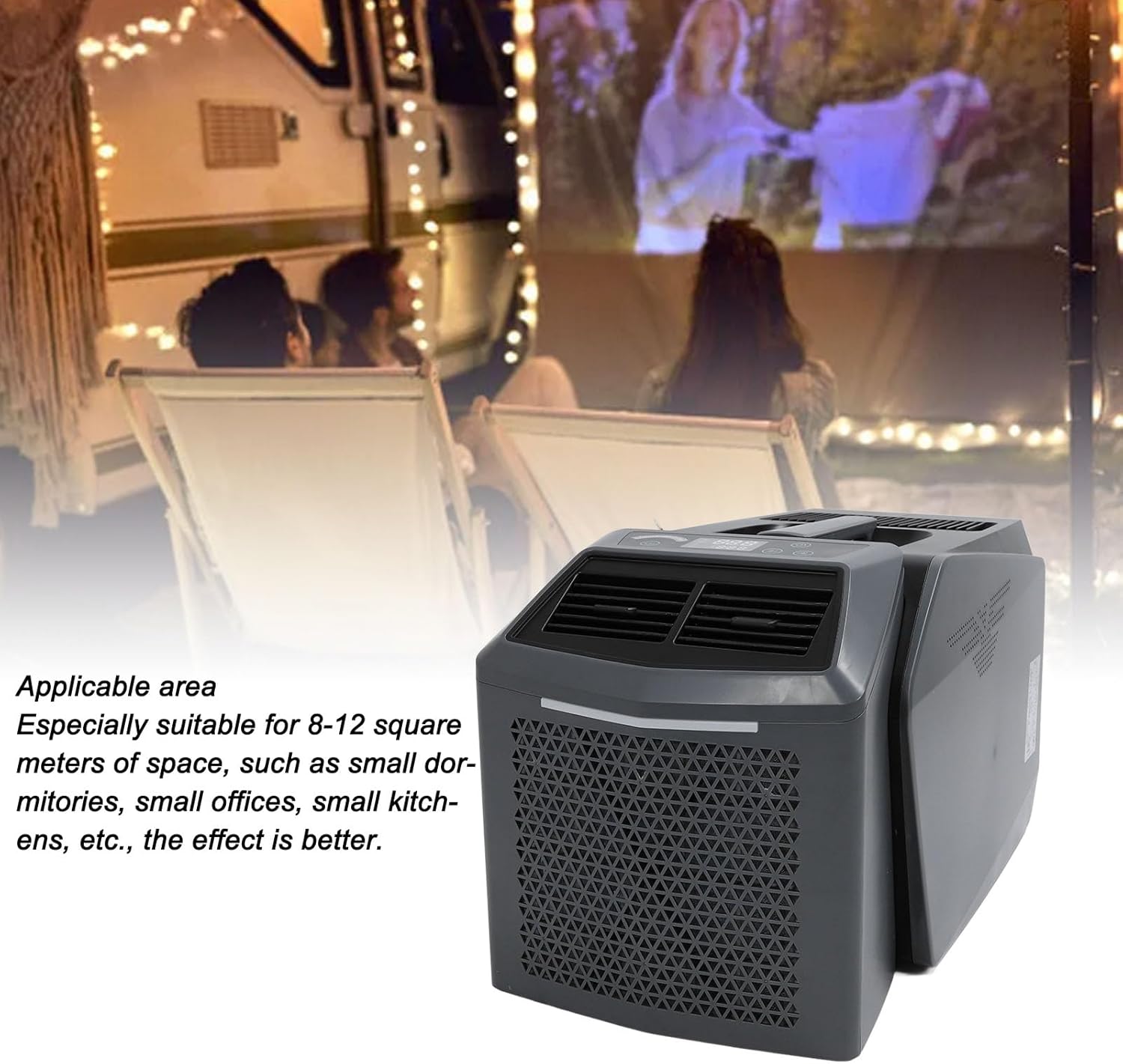 Portable Air Conditioner, 6200BTU Camping Tent AC Unit 48V Split Type for Dorms Kitchen Room Office Camping Pet Cold Warm Dual Frequency