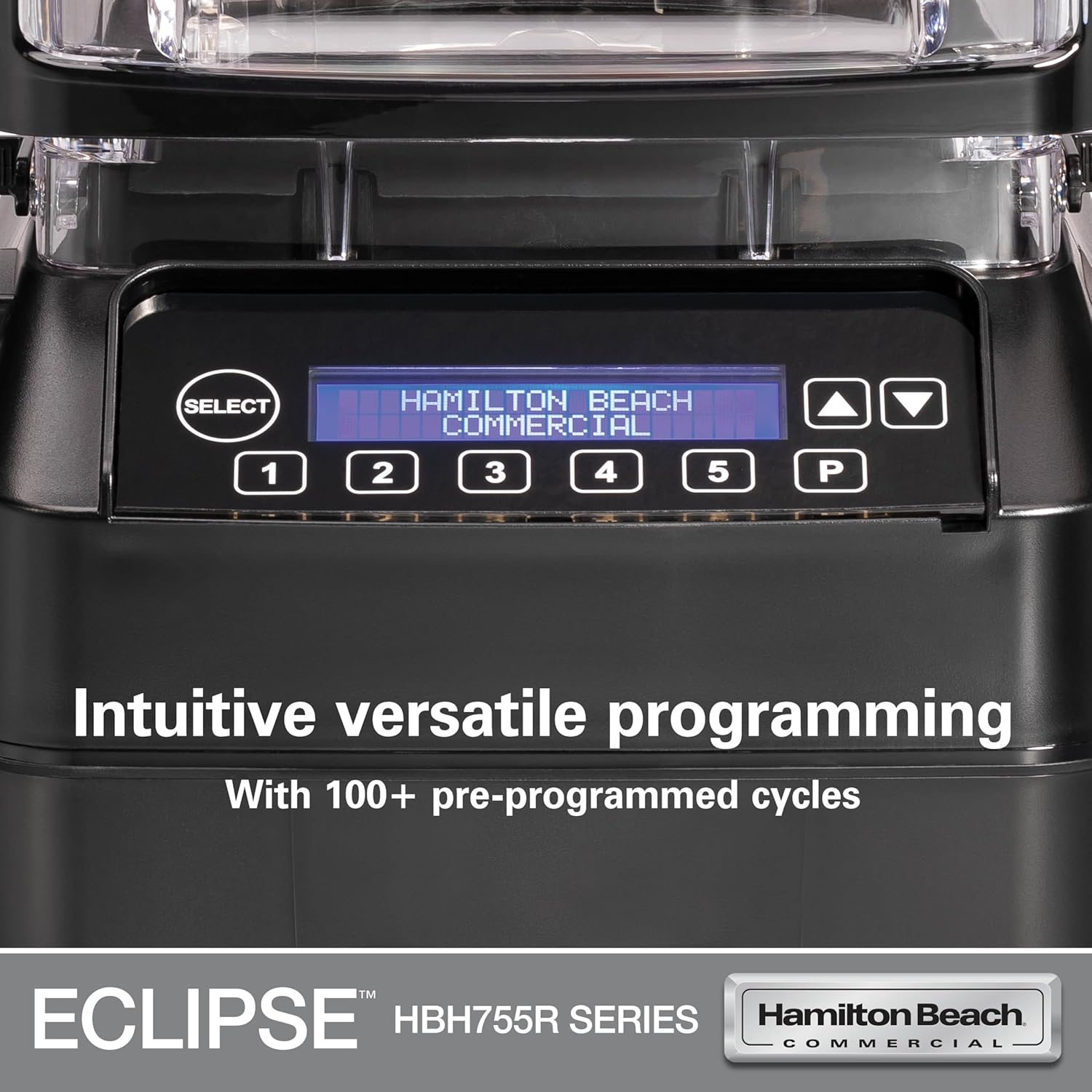 Hamilton Beach Commercial Eclipse High-Performance Blender, 64 Ounce / 2 Liter Capacity, 3 HP Motor, QuietBlend Technology Dramatically Reduces Noise Levels, NSF Certified, HBH755R